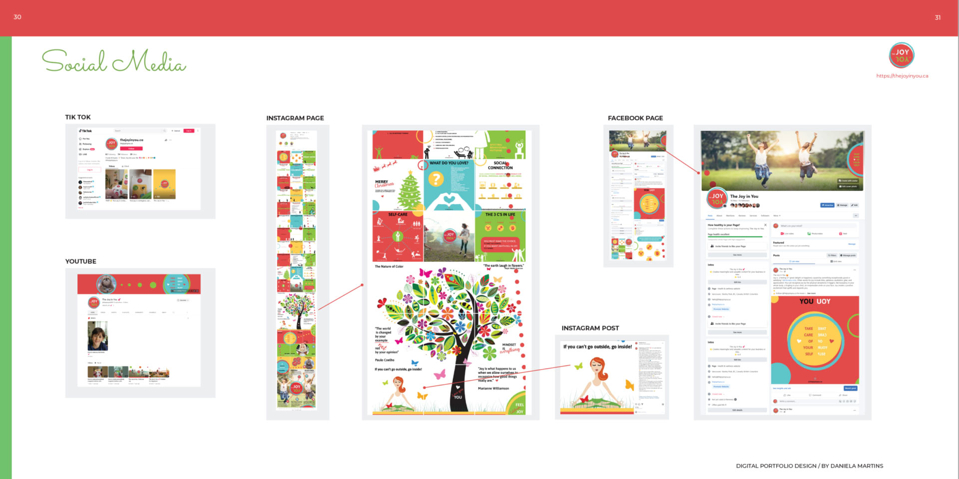 Instagram social media post designed for The Joy in You, created by Design in Art